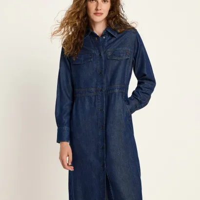 lanius 225 14480 00 596 dark blue denim 34 jeans kleid 02x crop center